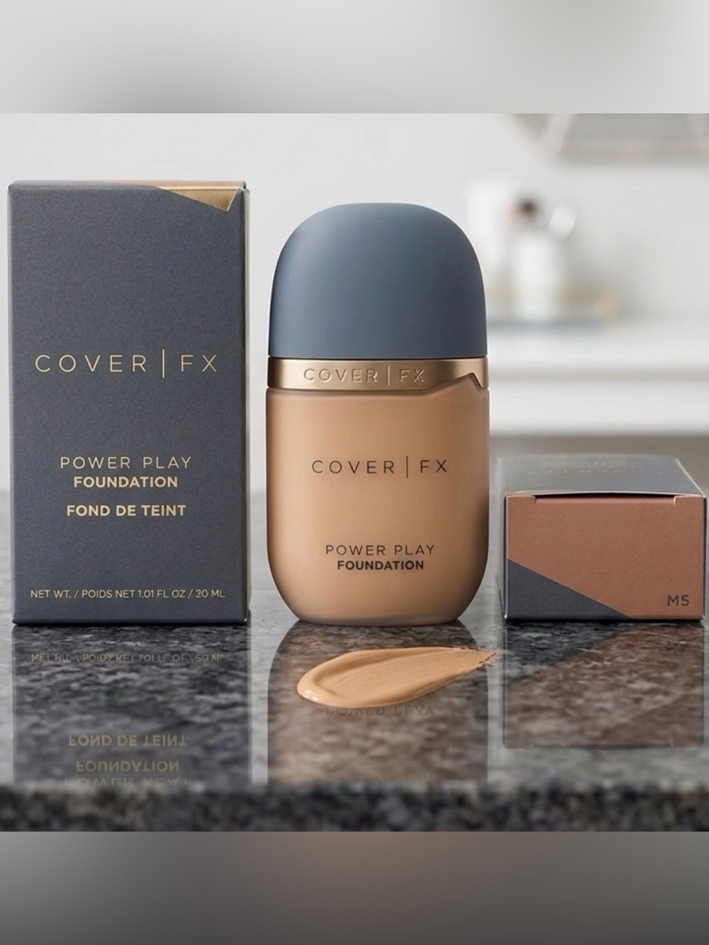 COVER FX Power Play Liquid Foundation Shade M5 1.0 fl oz / 30 mL